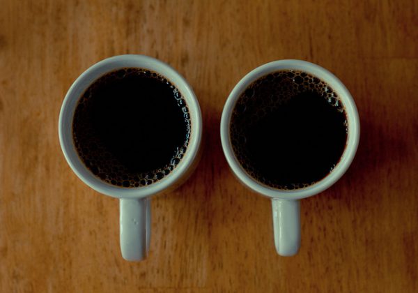 Two coffee mugs by Flickr user Porsche Brosseau