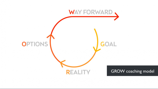 GROW coaching model visualisation by Neo