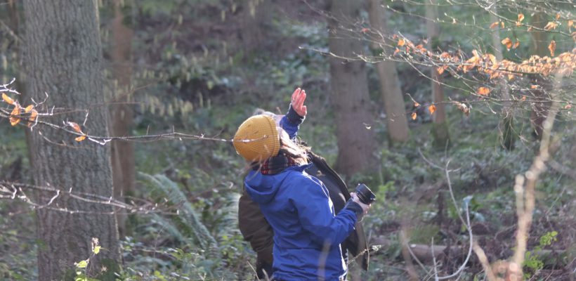 Neo's Kelly Smith in Kingley Vale woods, South Downs National Park